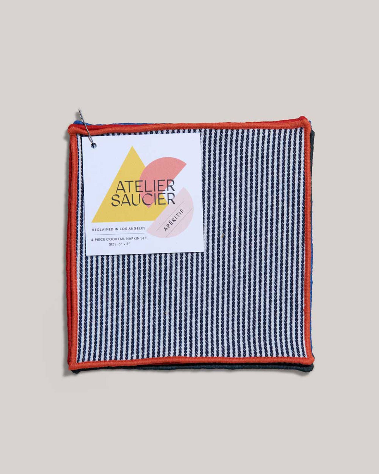 ATELIER SAUCIER Americana Stripe Cocktail Napkins