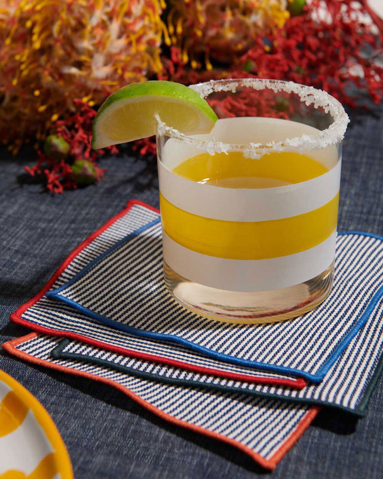 ATELIER SAUCIER Americana Stripe Cocktail Napkins