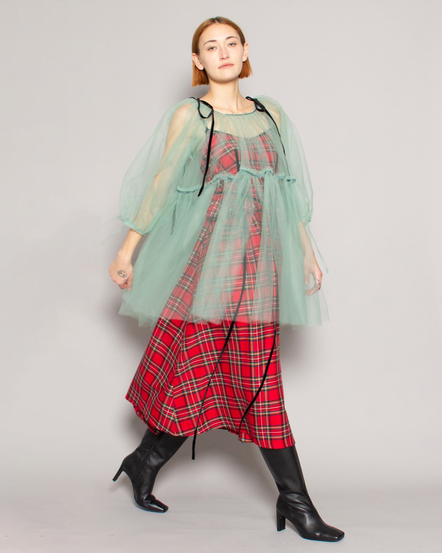 ELIZA FAULKNER Fiona Tulle Dress in Seafoam