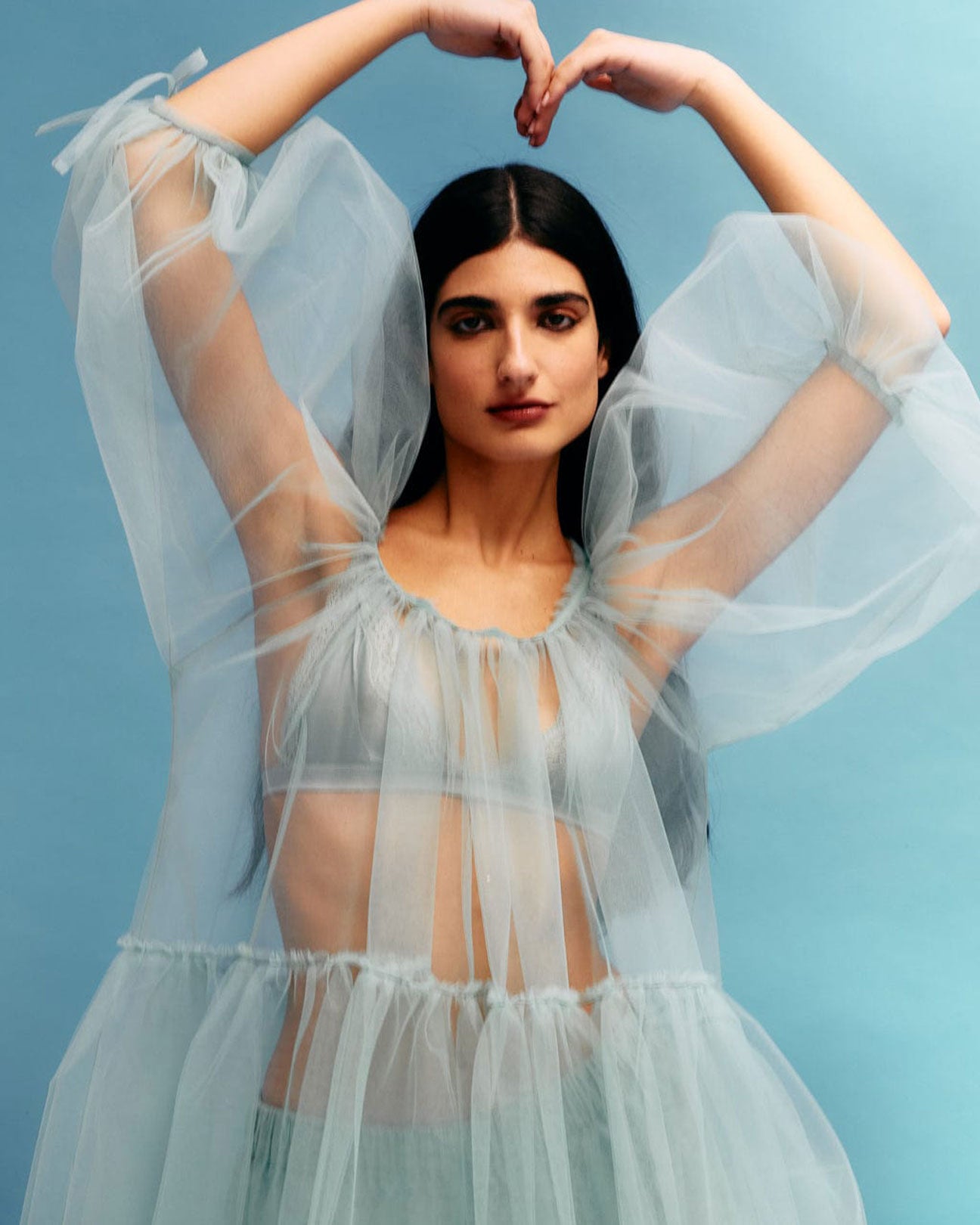 ELIZA FAULKNER Fiona Tulle Dress in Seafoam