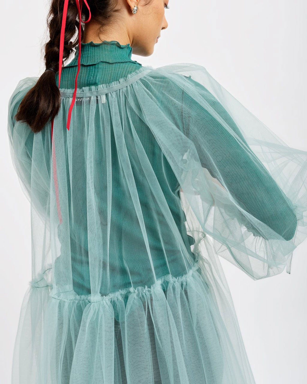 ELIZA FAULKNER Fiona Tulle Dress in Seafoam