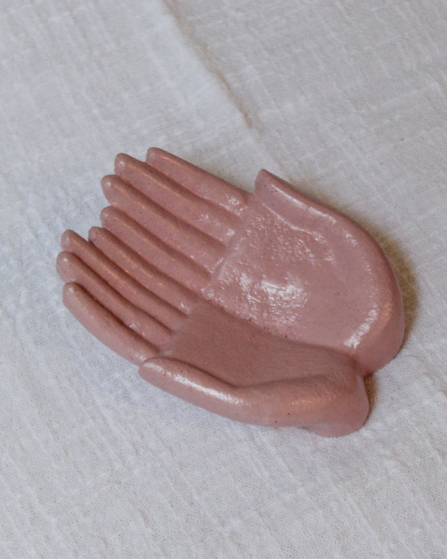 9 CHRISTOPHER Double Palm Concrete Object in Pink