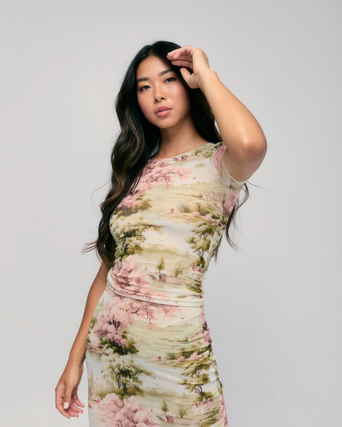 HILARY MACMILLAN Scottish Toile Mesh Top