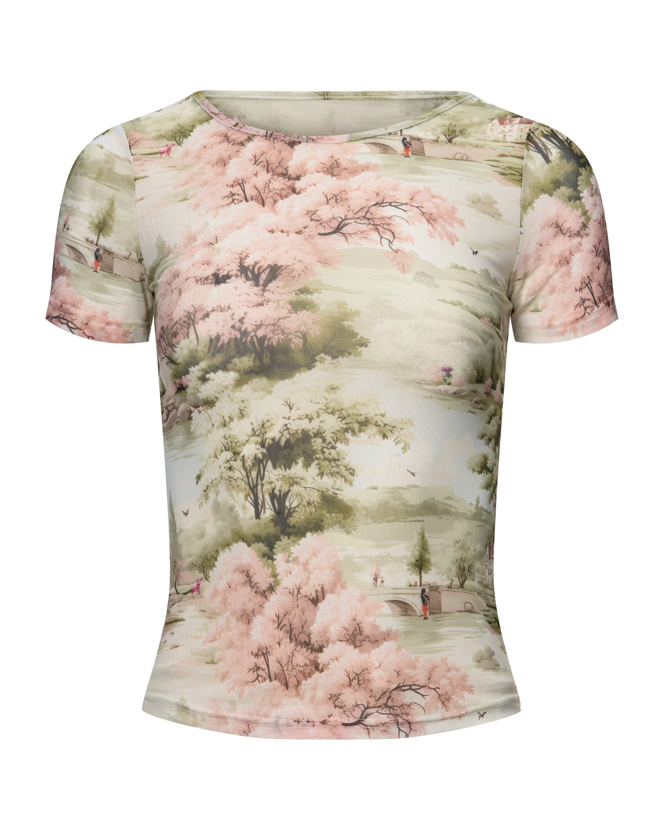 HILARY MACMILLAN Scottish Toile Mesh Top