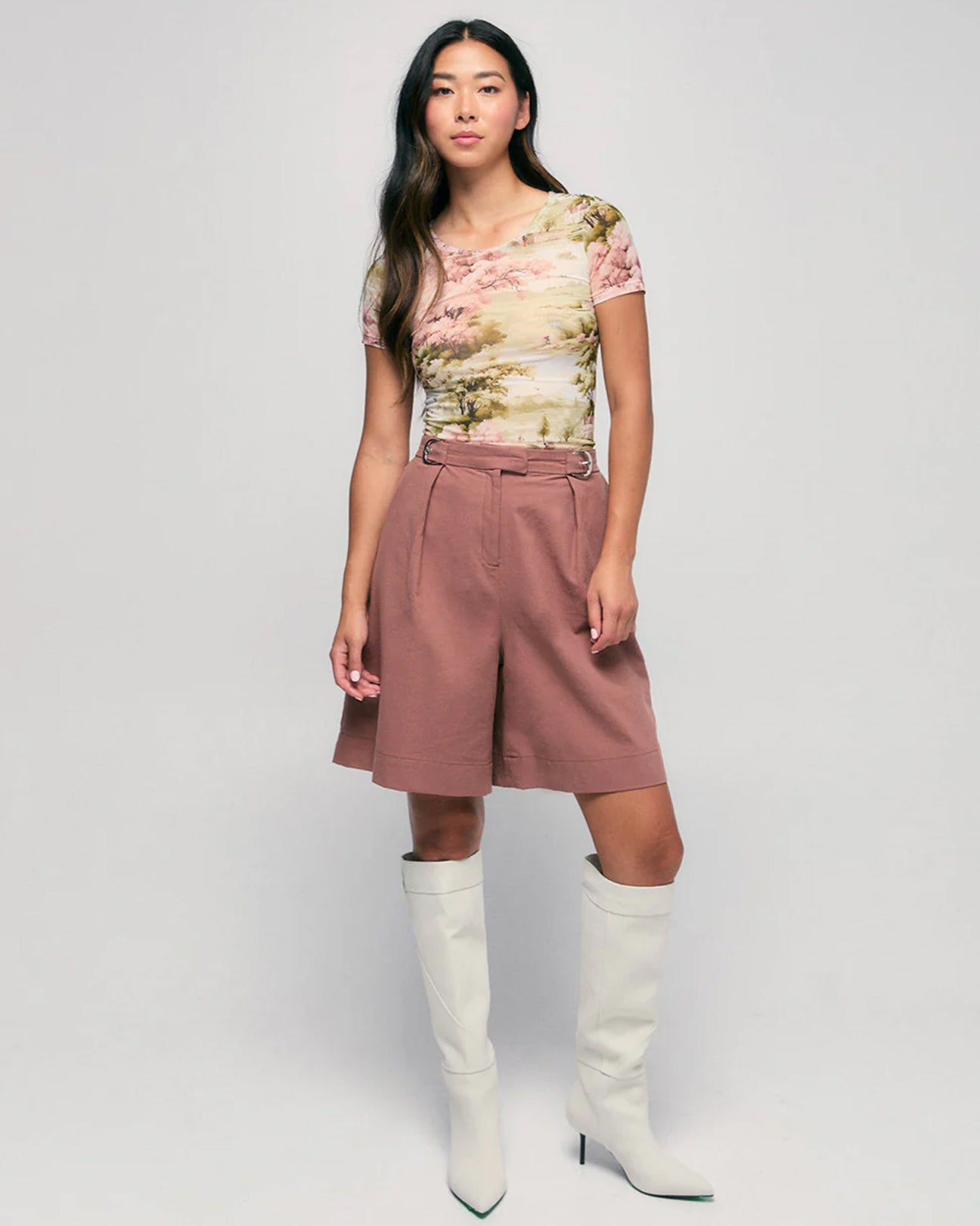HILARY MACMILLAN Scottish Toile Mesh Top