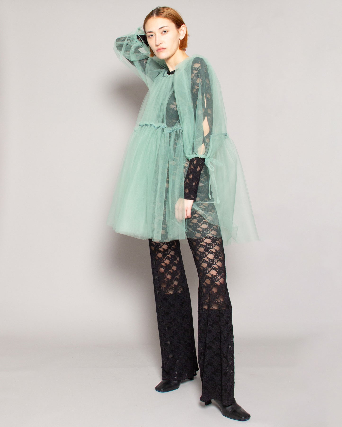ELIZA FAULKNER Fiona Tulle Dress in Seafoam