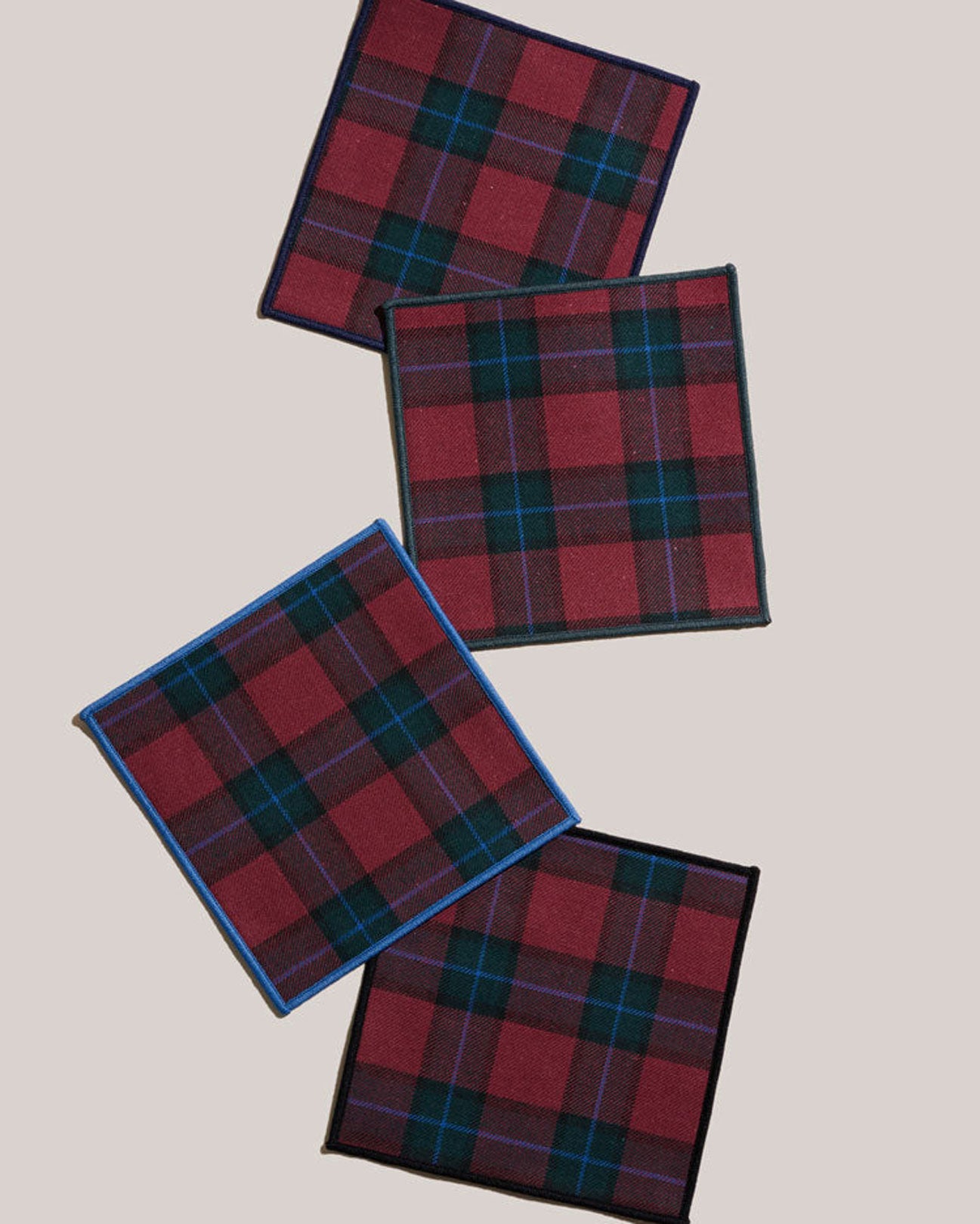 ATELIER SAUCIER Jubilee Plaid Cocktail Napkins