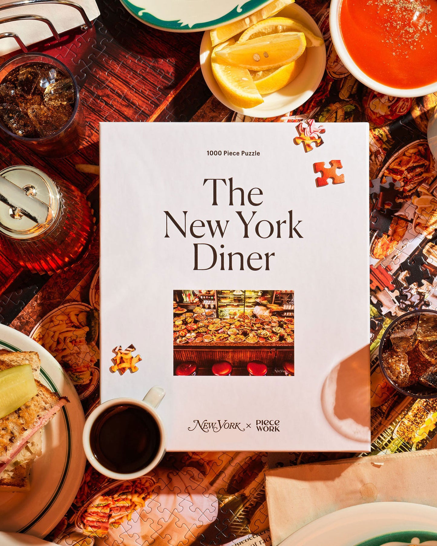 PIECEWORK 1000 Piece Puzzle in The New York Diner available at Lahn.shop