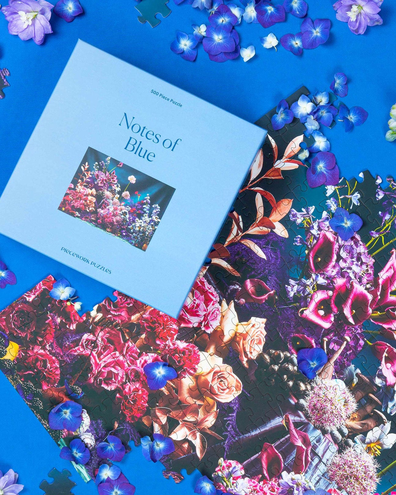 PIECEWORK 500 Piece Puzzle in Notes of Blue