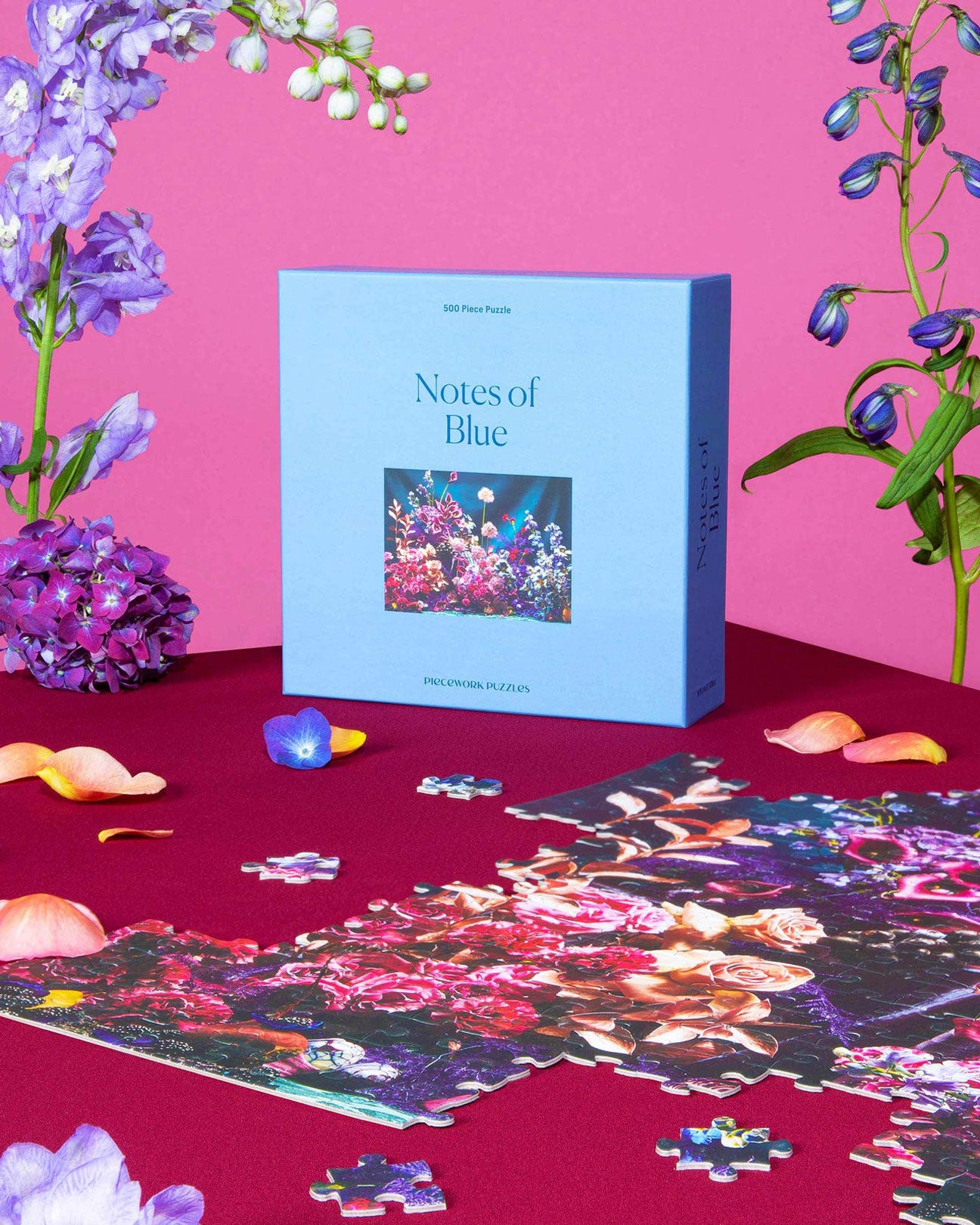 PIECEWORK 500 Piece Puzzle in Notes of Blue