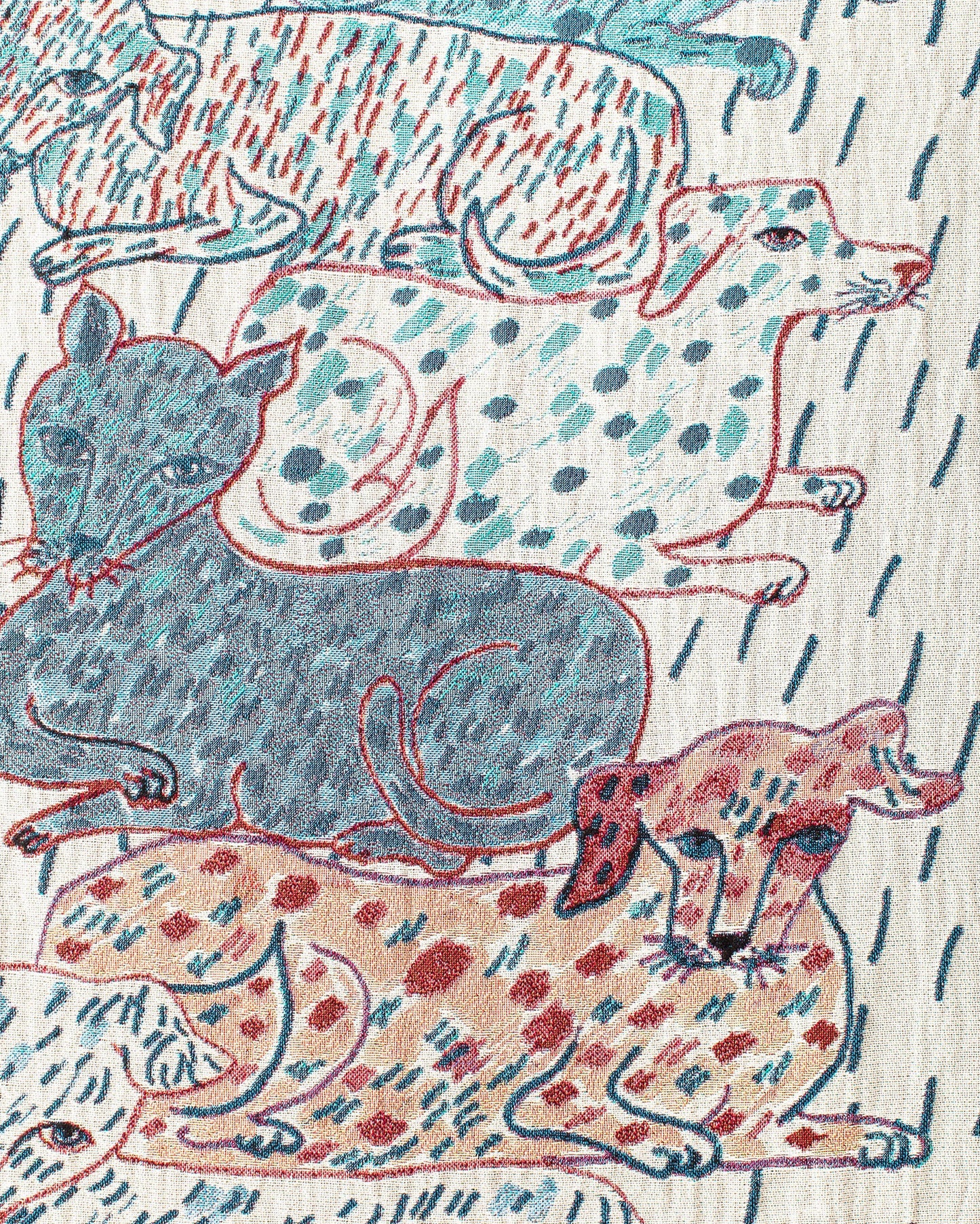 OLIVIA WENDEL Sprinkled Dogs and Cats Totem Blanket