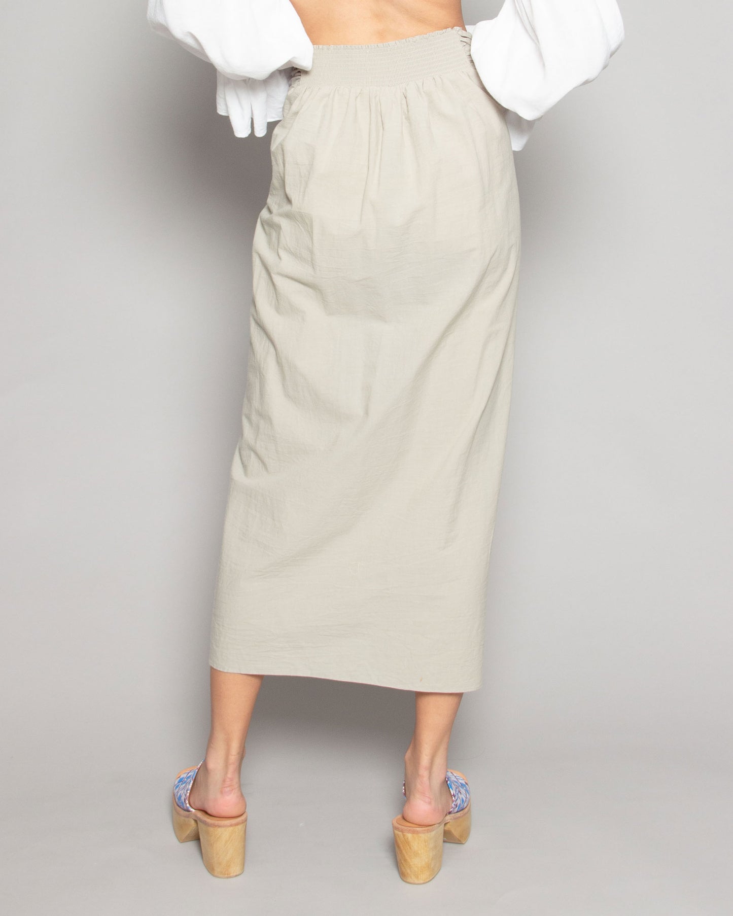 PERSONS Kennedy Sarong Skirt in Thyme