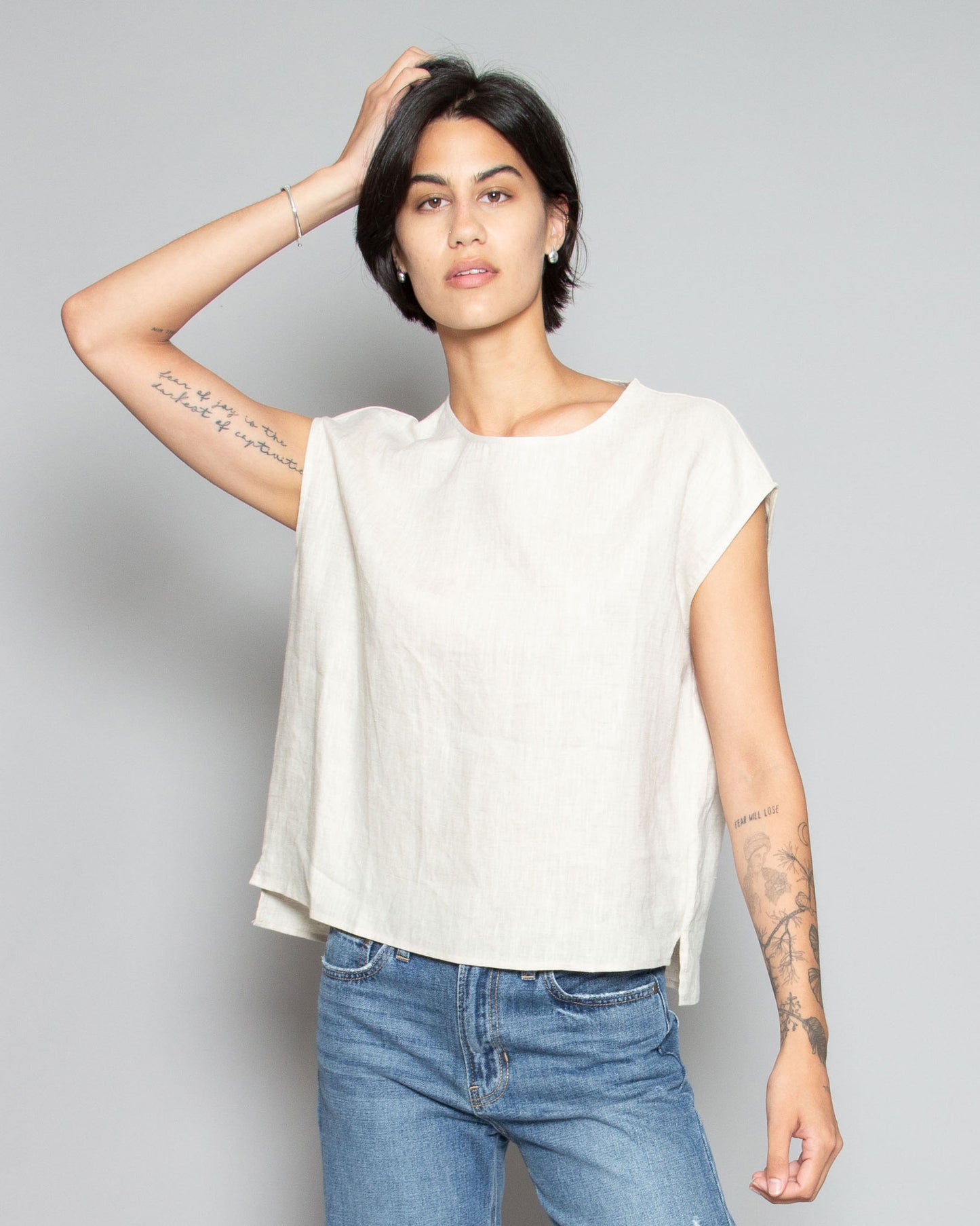 PERSONS Penelope Shell Tank in Greige