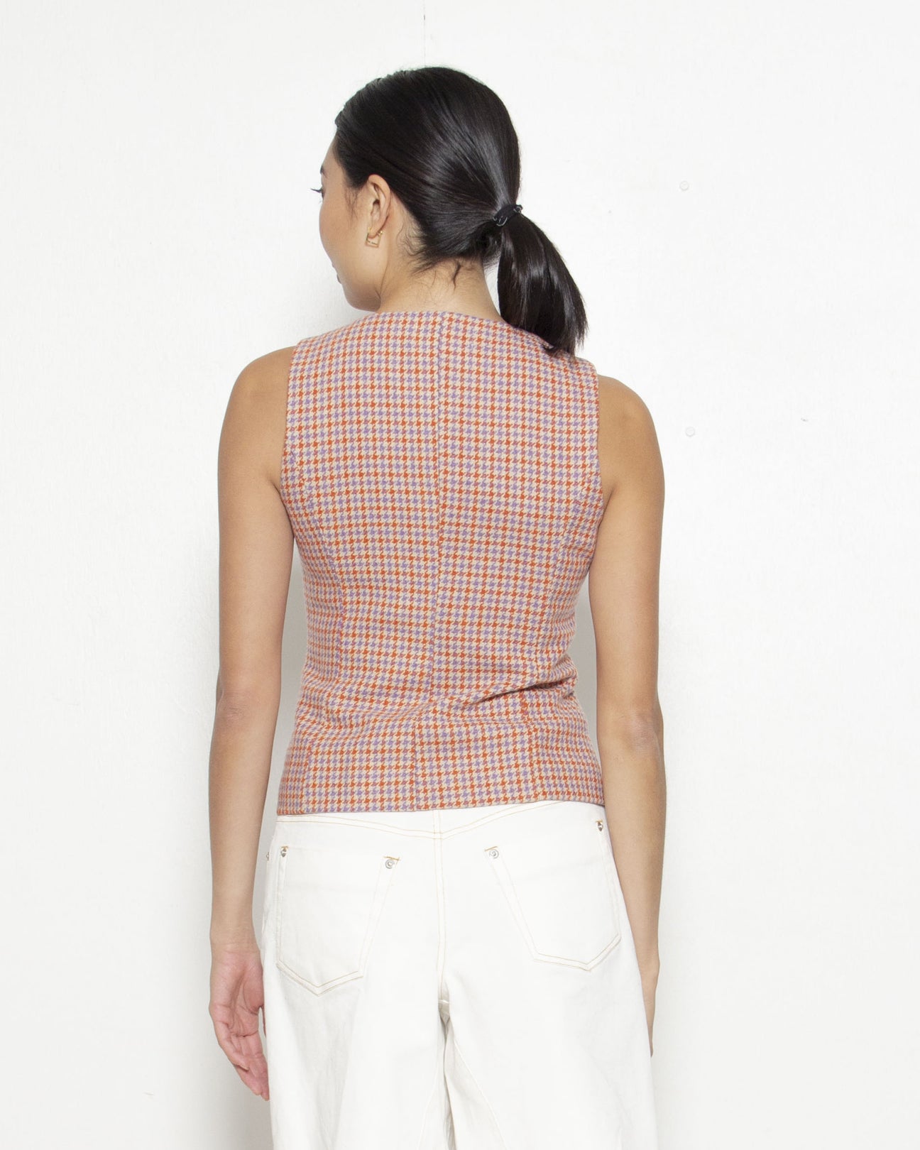 PERSONS Ilana Houndstooth Vest