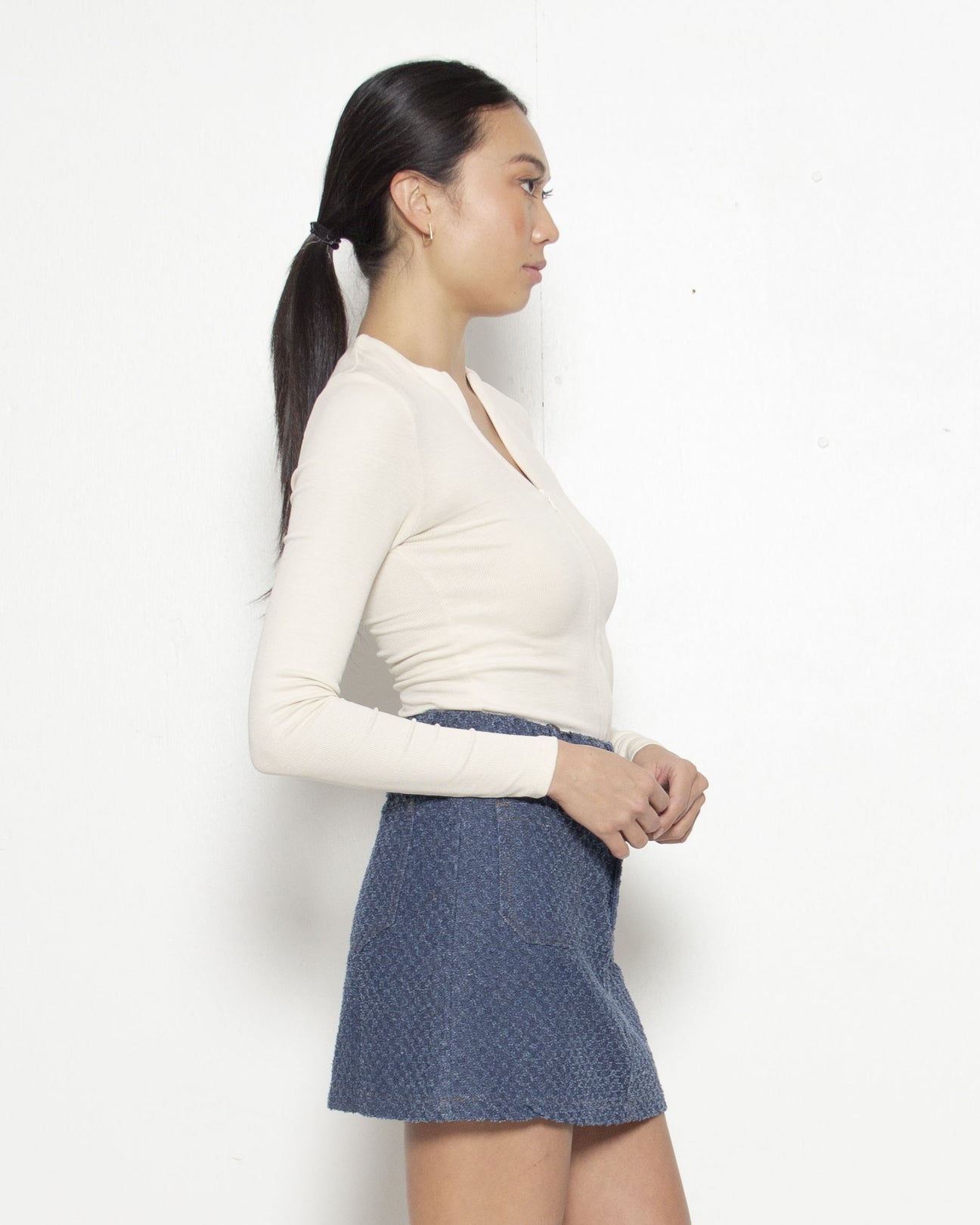 PERSONS Julia Denim Miniskirt