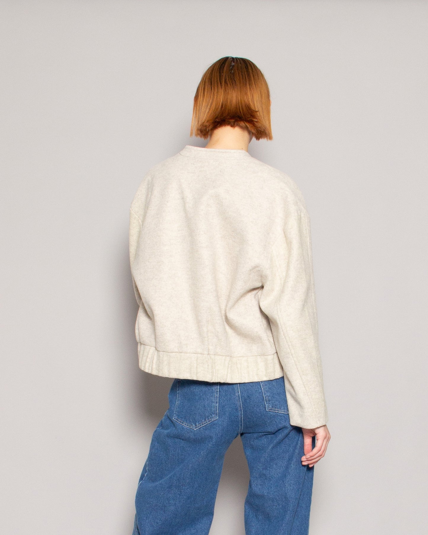 PERSONS Pierce Oversized Bomber in Oats