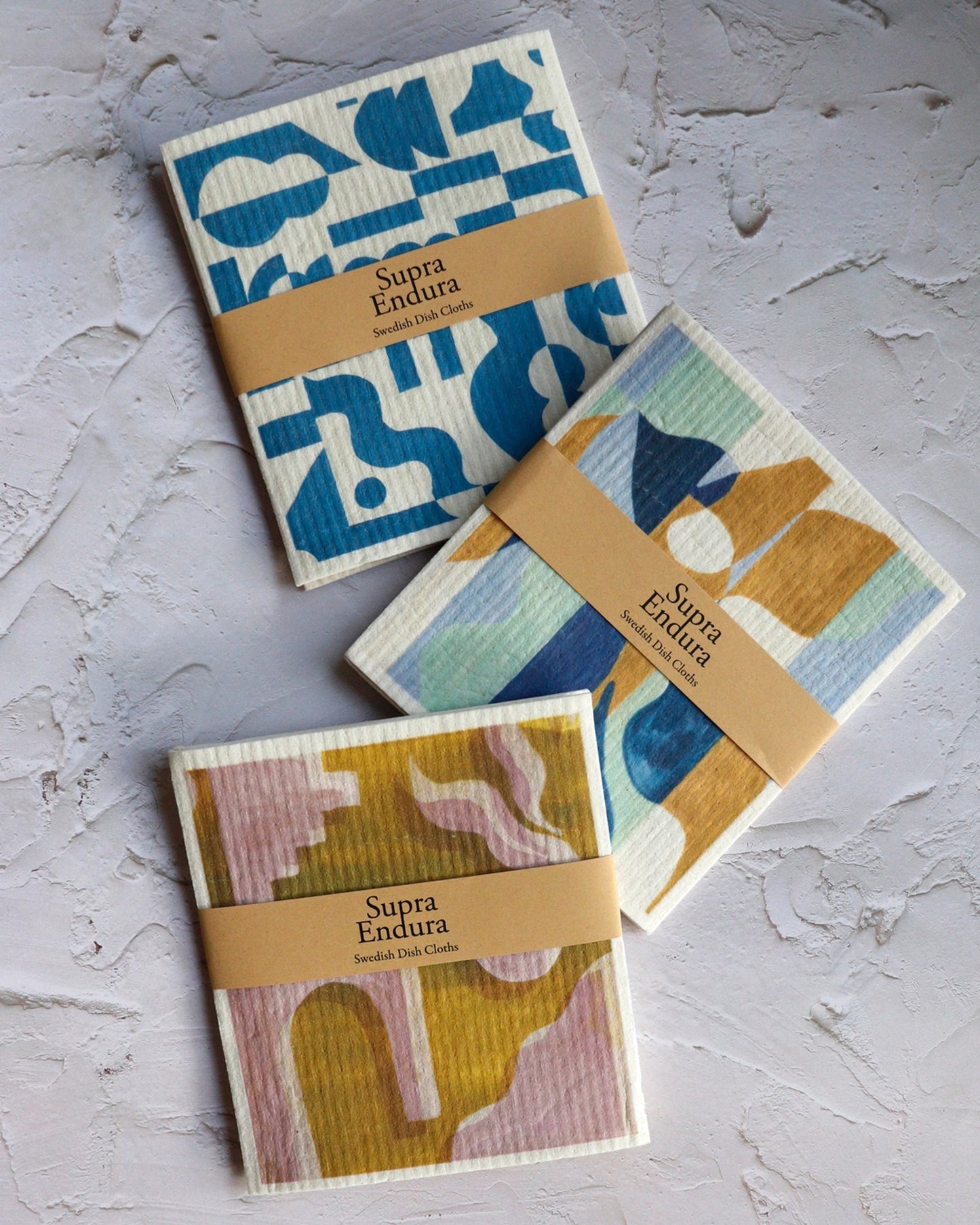 SUPRA ENDURA Abstract Dishcloths 3 Pack