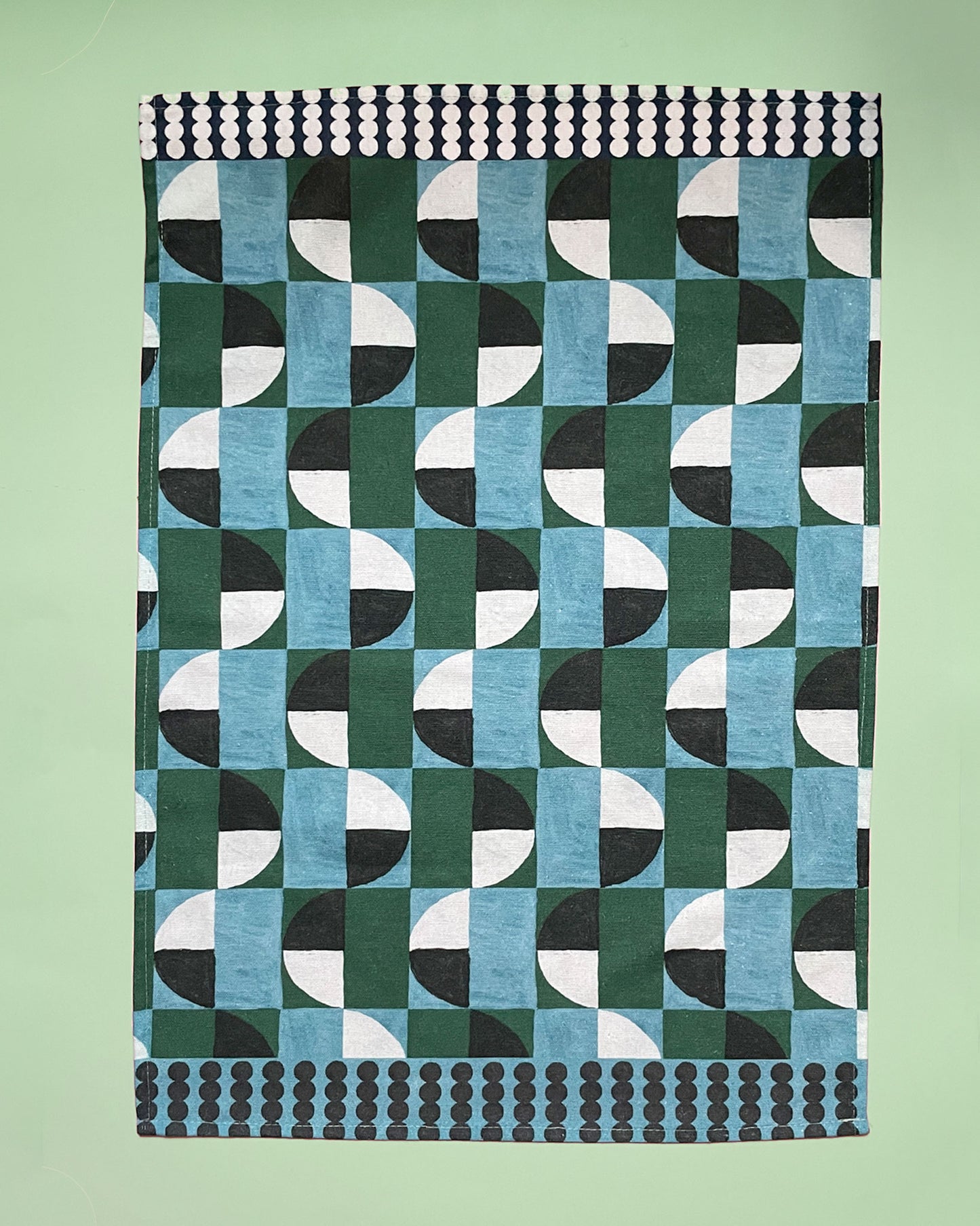 SUPRA ENDURA Tea Towel in Teal Pop Checker