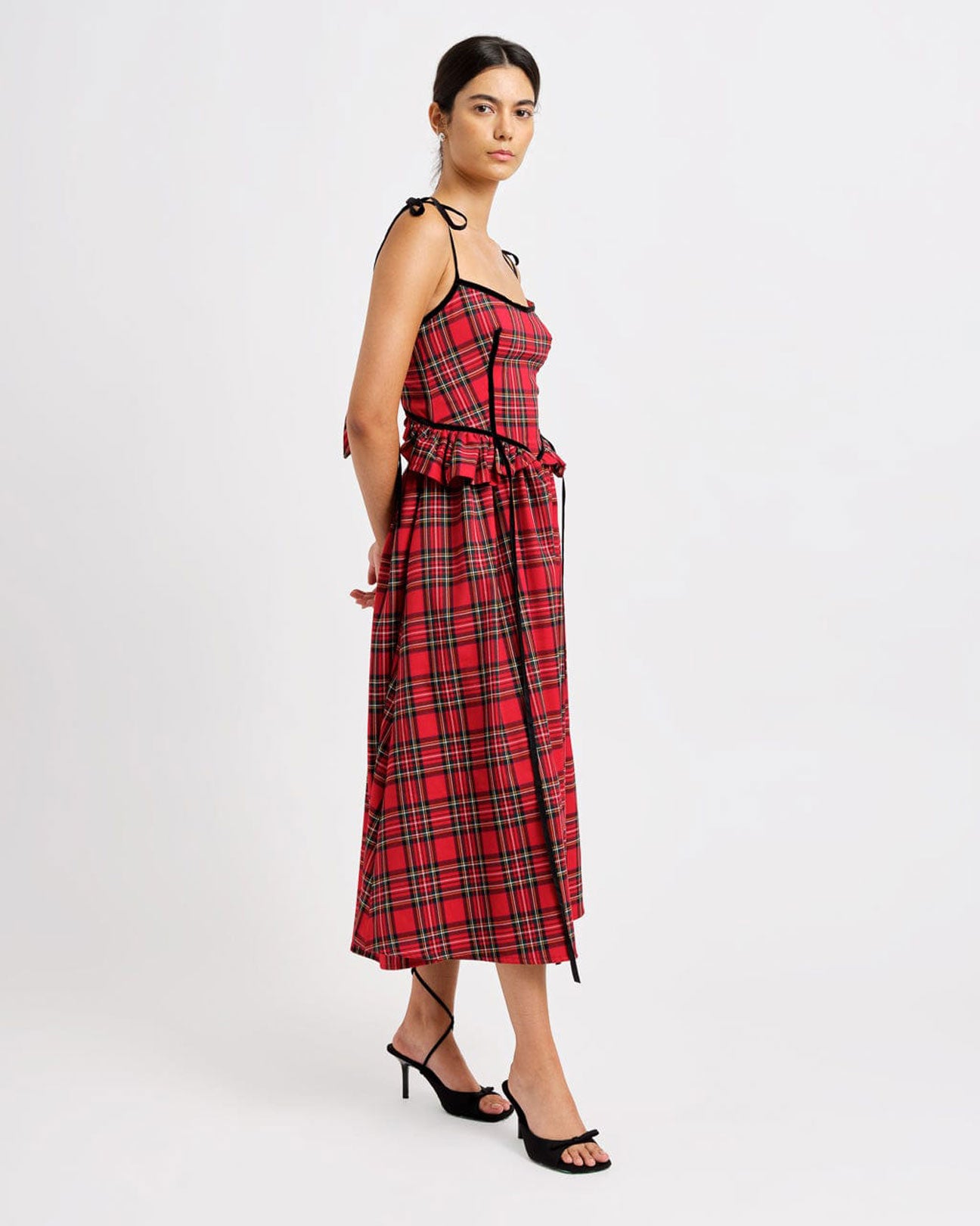 ELIZA FAULKNER Tessa Dress in Red Plaid