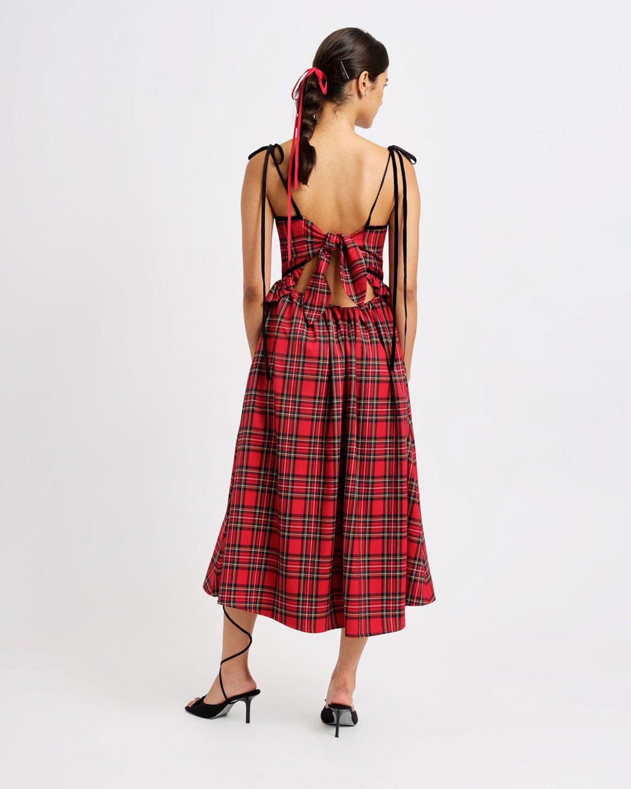 ELIZA FAULKNER Tessa Dress in Red Plaid