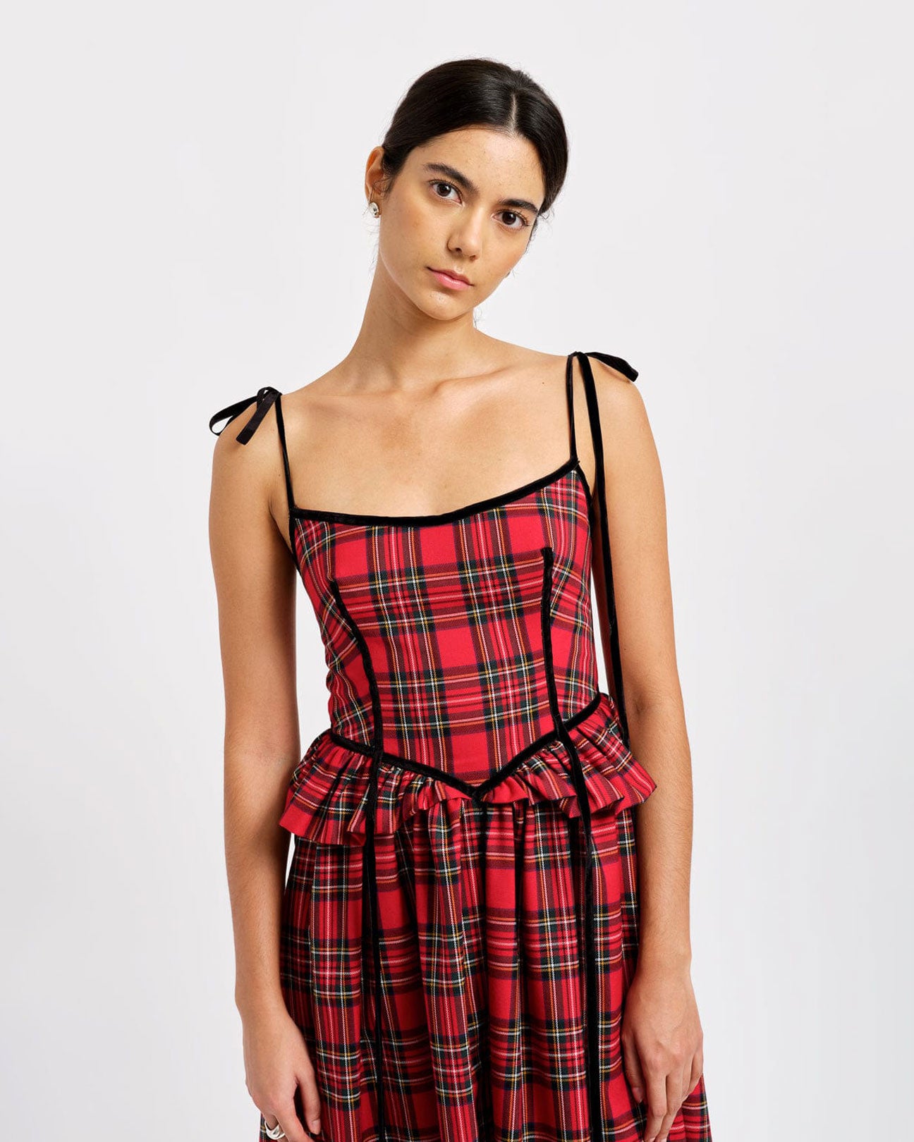 ELIZA FAULKNER Tessa Dress in Red Plaid