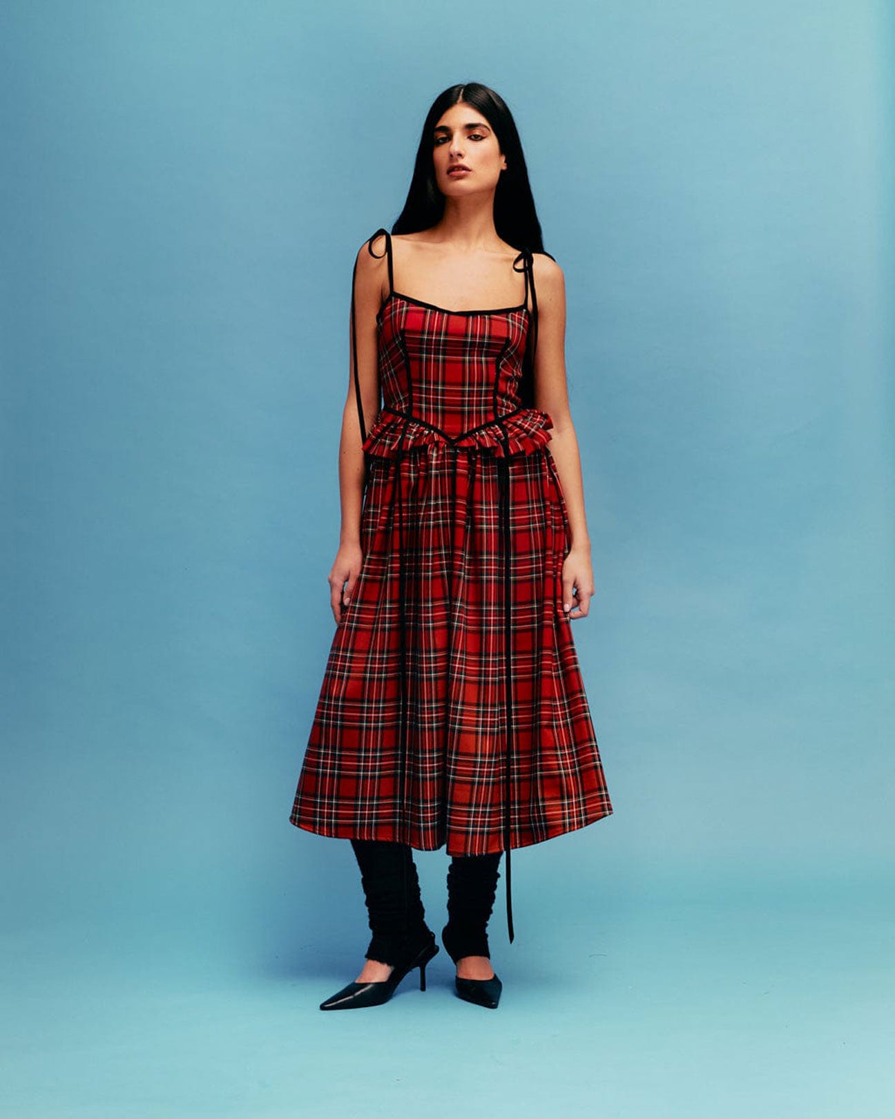 ELIZA FAULKNER Tessa Dress in Red Plaid