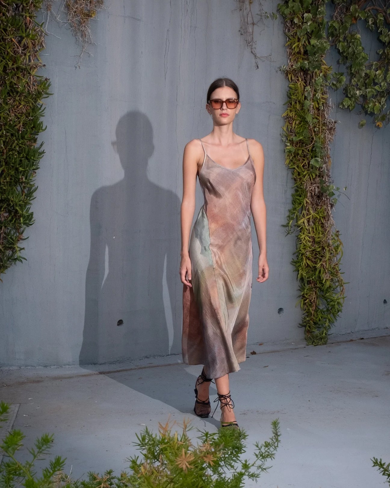 UNTITLED IN MOTION Noir Slip Dress in Naiad
