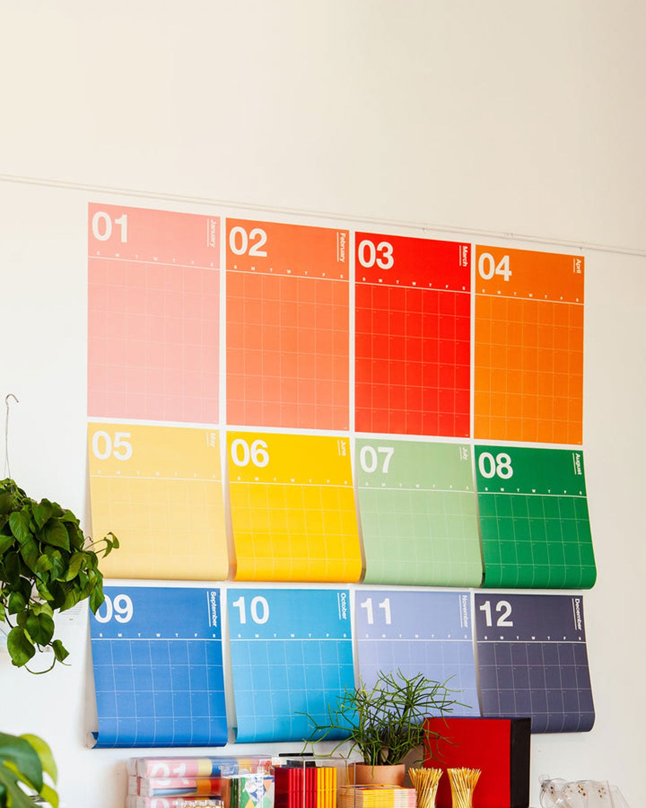 POKETO Spectrum Wall Planner in Earthy