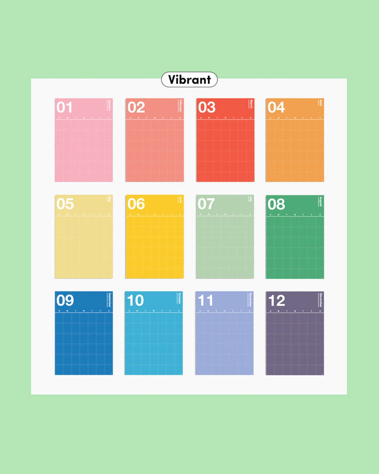 POKETO Spectrum Wall Planner in Vibrant