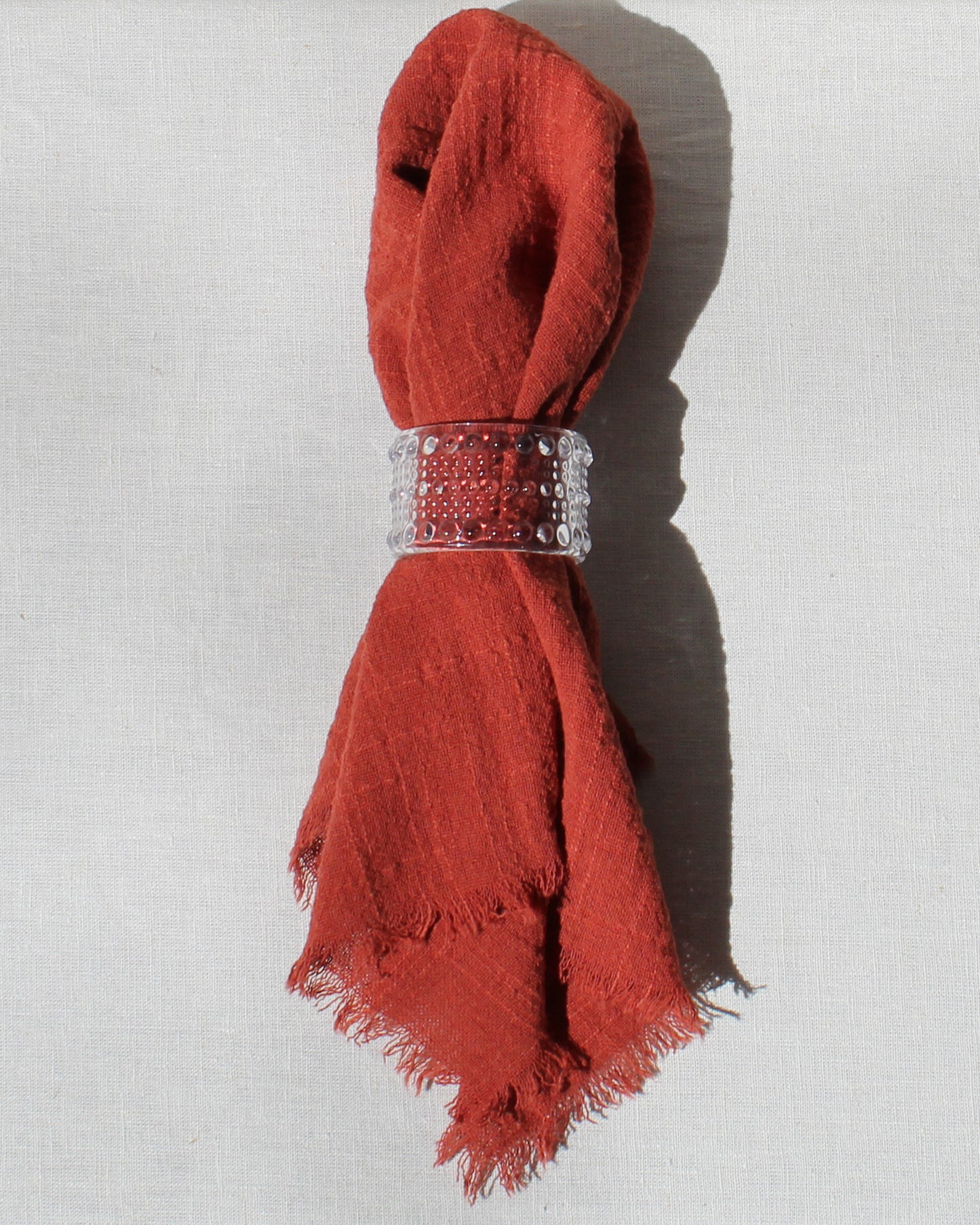 9 CHRISTOPHER Washed Linen Napkin in Brick
