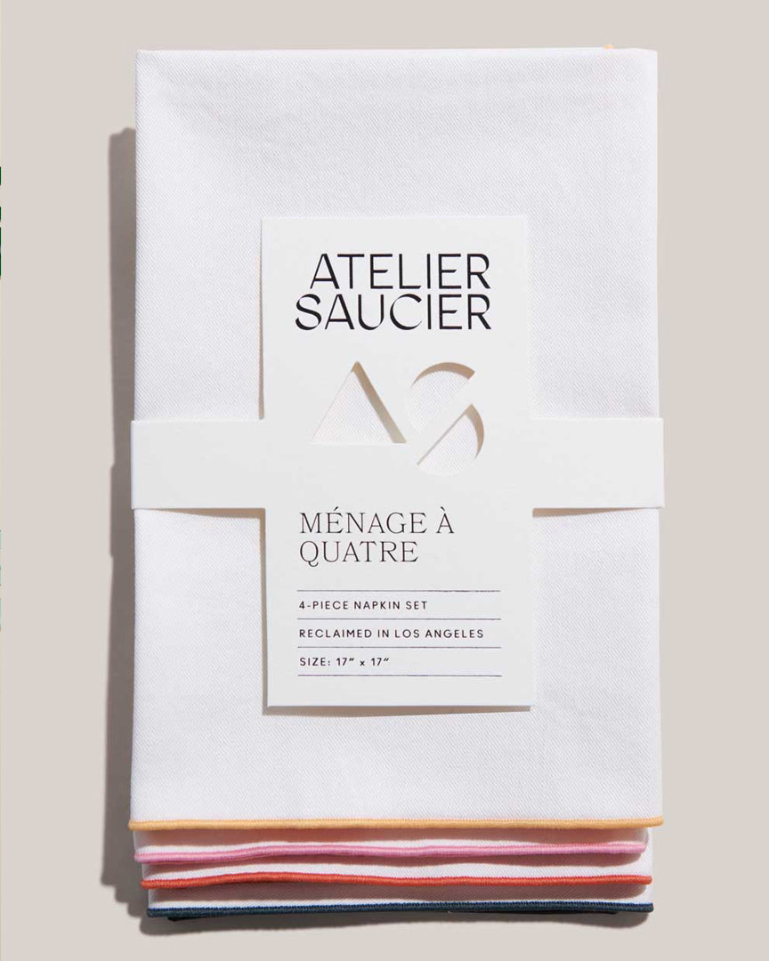 ATELIER SAUCIER Rainbow Twill Napkins available at Lahn.shop