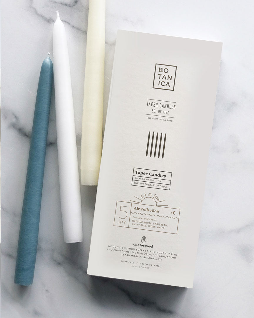 BOTANICA Zodiac Taper Candles - Air