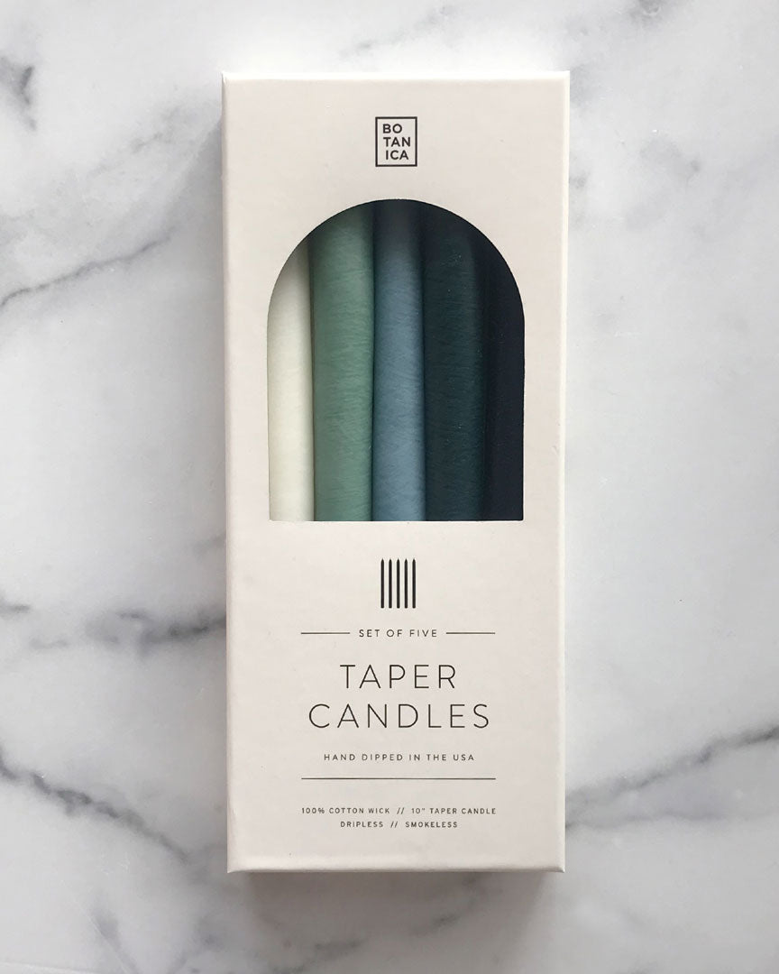 BOTANICA Zodiac Taper Candles - Water