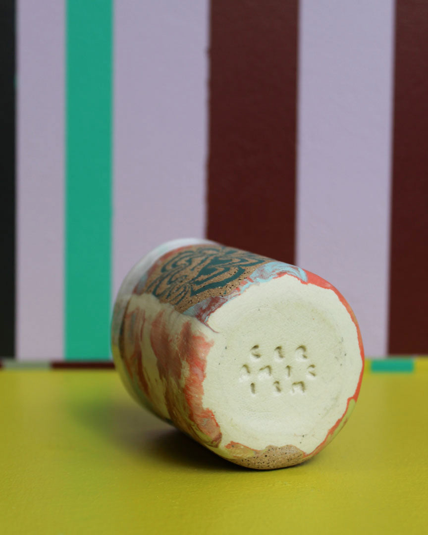 CERAMICISM X LAHN Small Ceramic Cup in Multicolor Matte