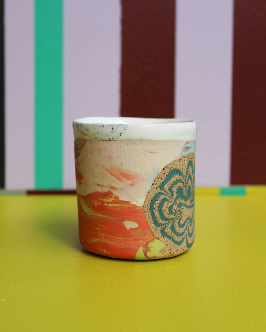 CERAMICISM X LAHN Small Ceramic Cup in Multicolor Matte