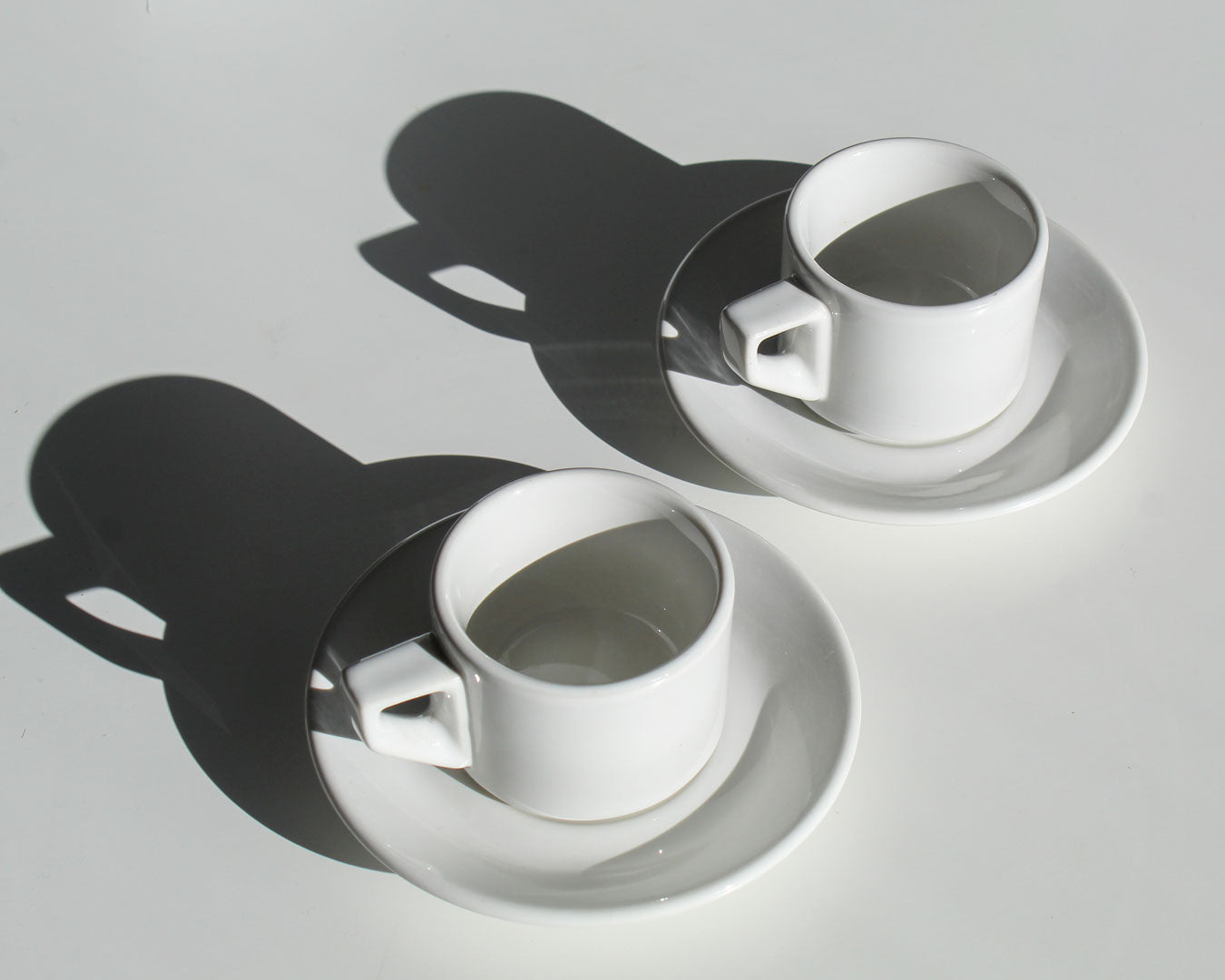 Vintage Italian Stacking Demitasse Cup and Saucer Set of 4
