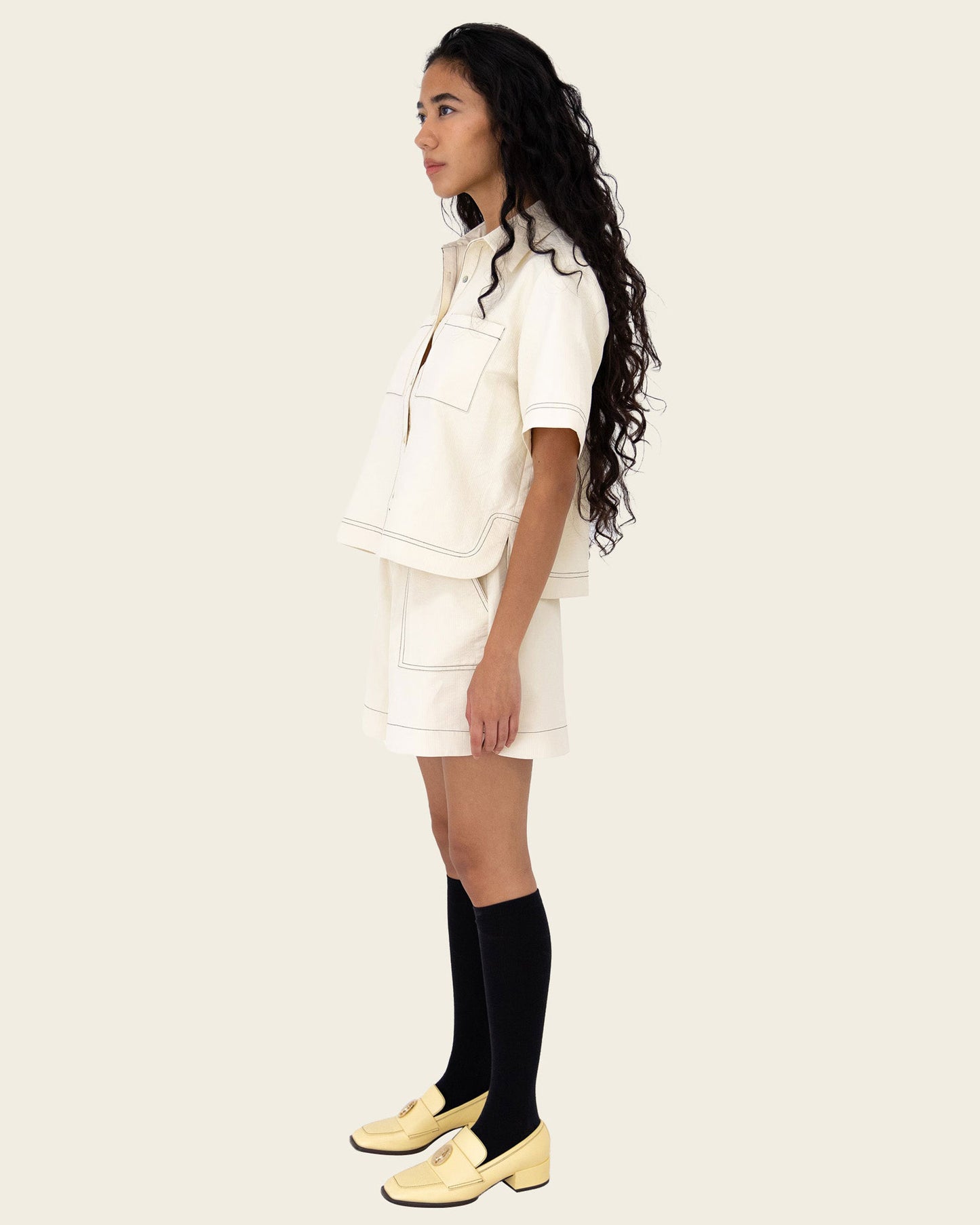 FIND ME NOW Hunter Cargo Basketball Short in Bone
