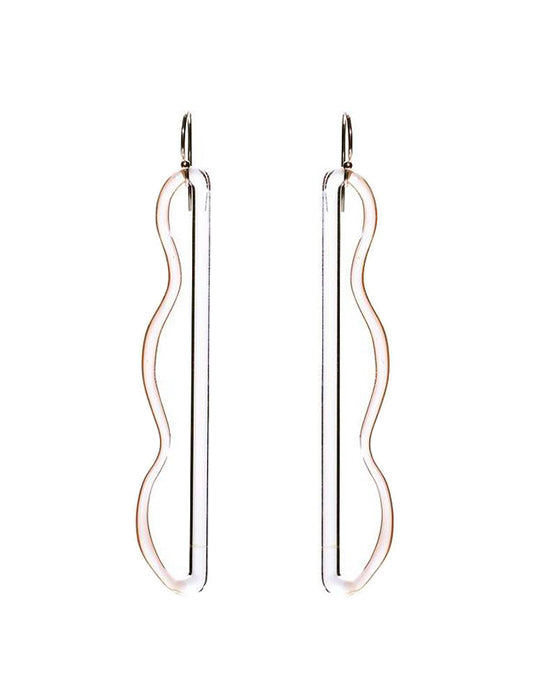 JANE D'ARENSBOURG Wave Earrings in Peach