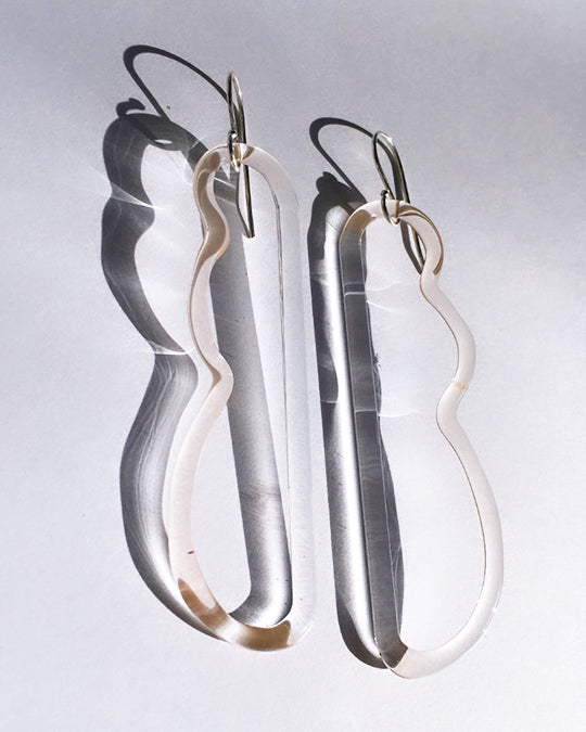 JANE D'ARENSBOURG Wave Earrings in Peach