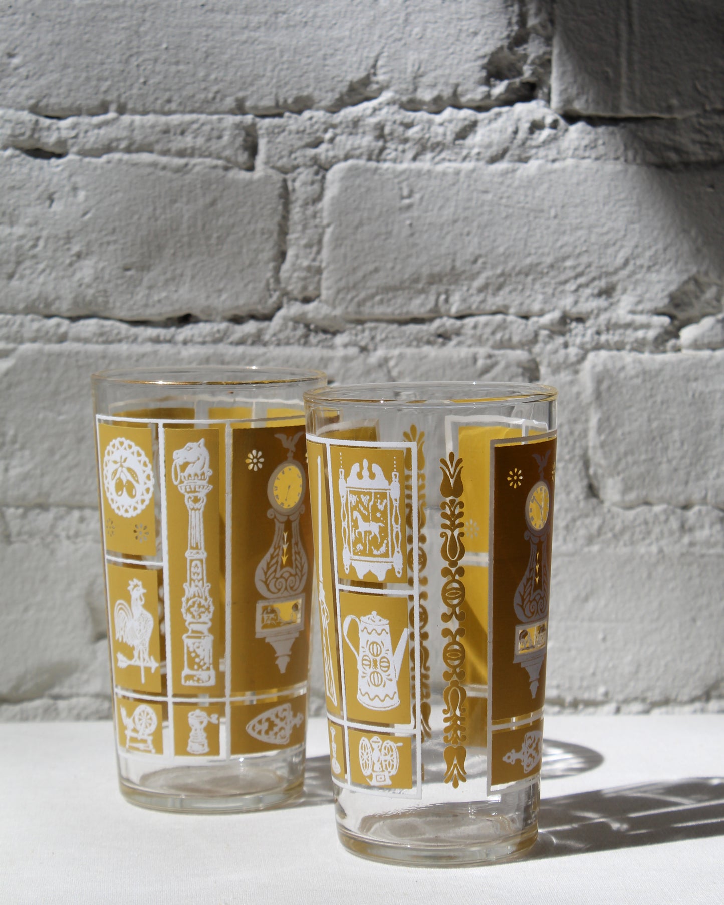 Vintage Golden Western Glasses set of 2 available at Lahn.shop