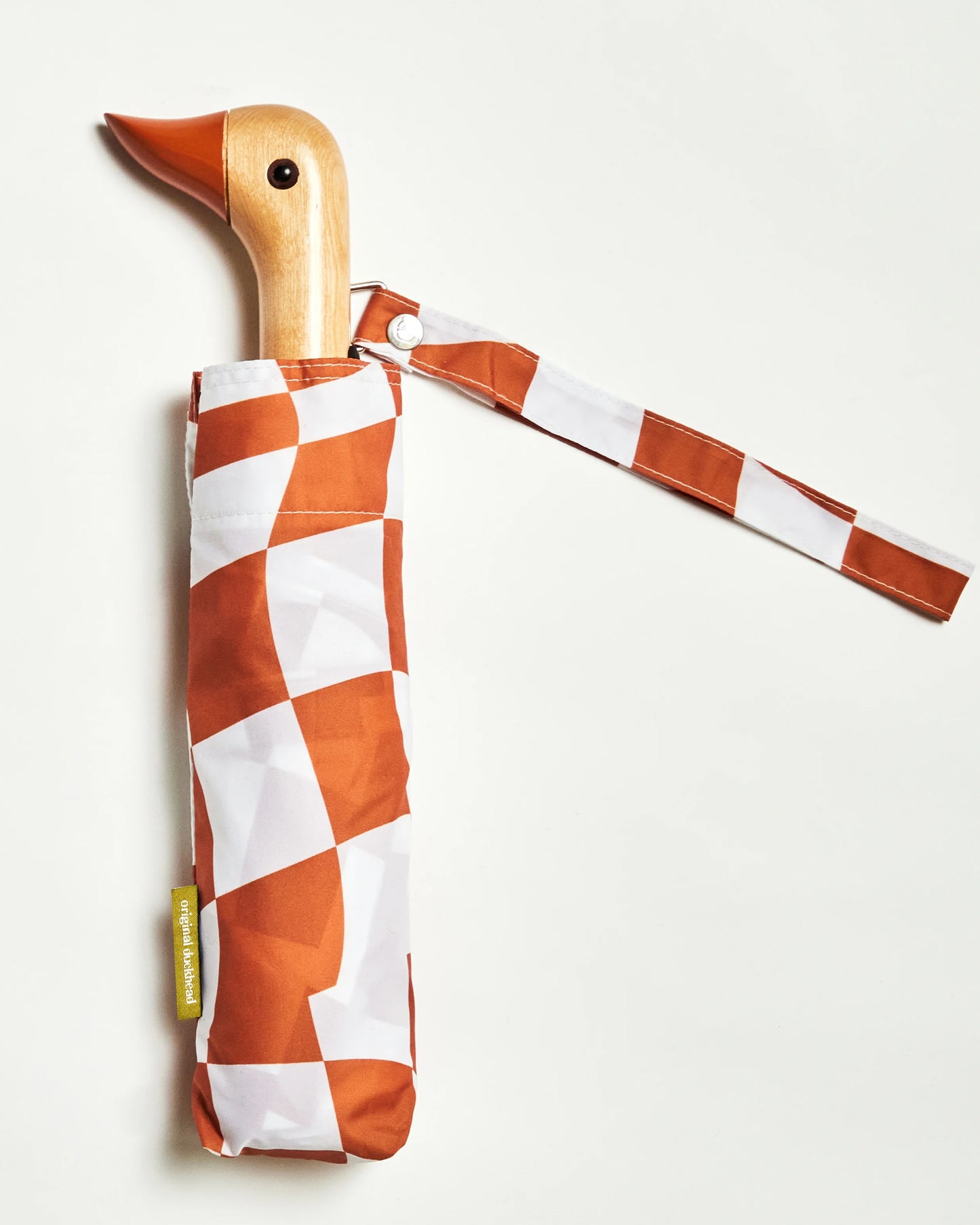 ORIGINAL DUCKHEAD Compact Umbrella in Peanut Butter Checkers