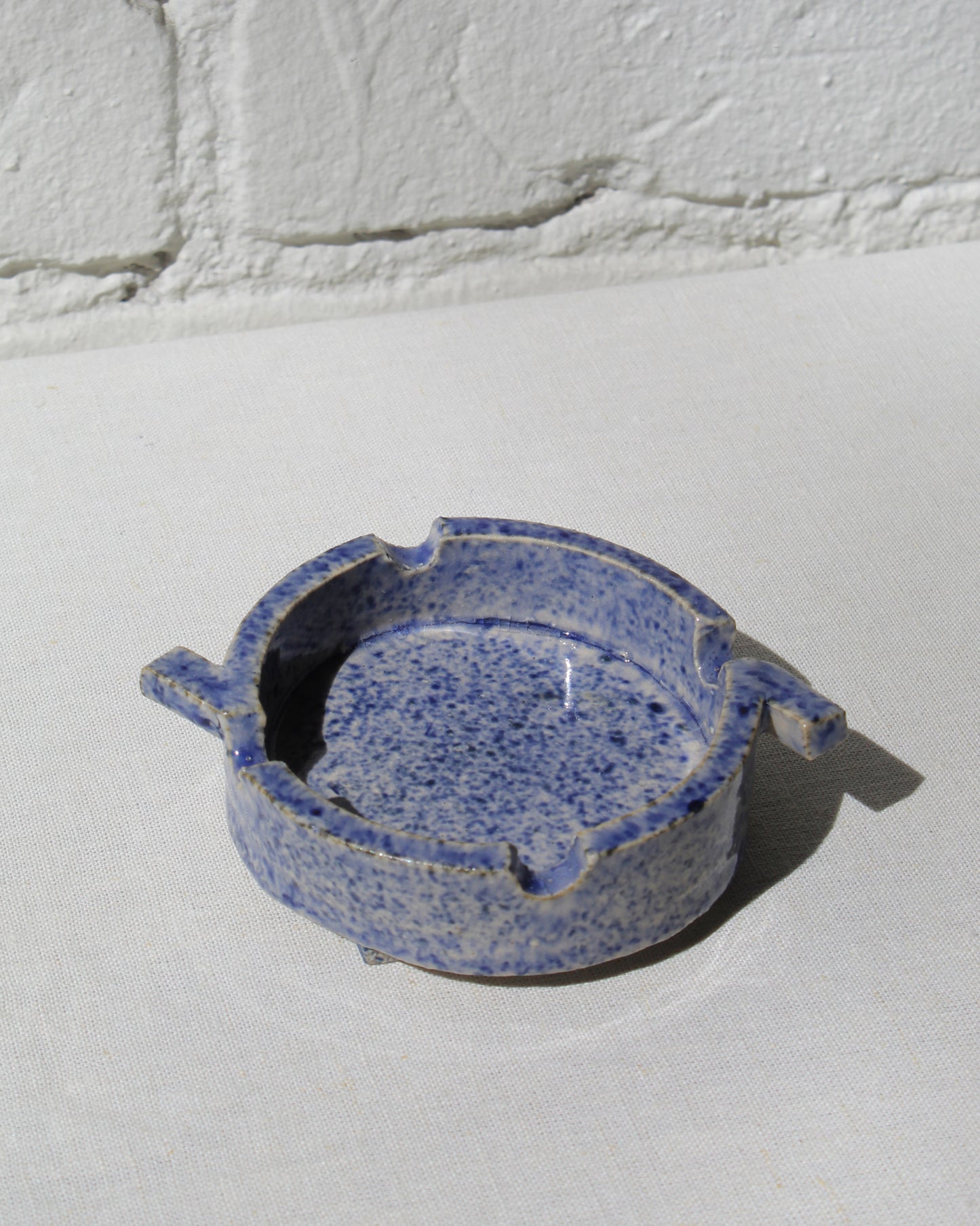 Stephen Michaels Studded Ashtray in Blue Glaze