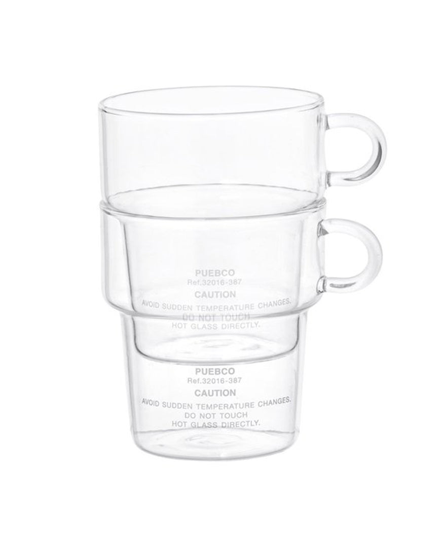 PUEBCO Borosilicate Deep Stacking Glass Mug