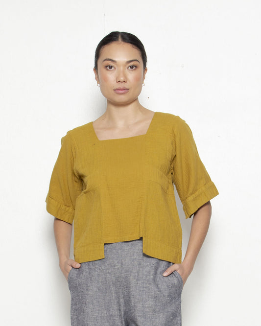 ATELIER DELPHINE Block Top in Amber Green