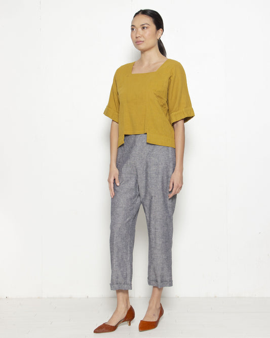 ATELIER DELPHINE Block Top in Amber Green
