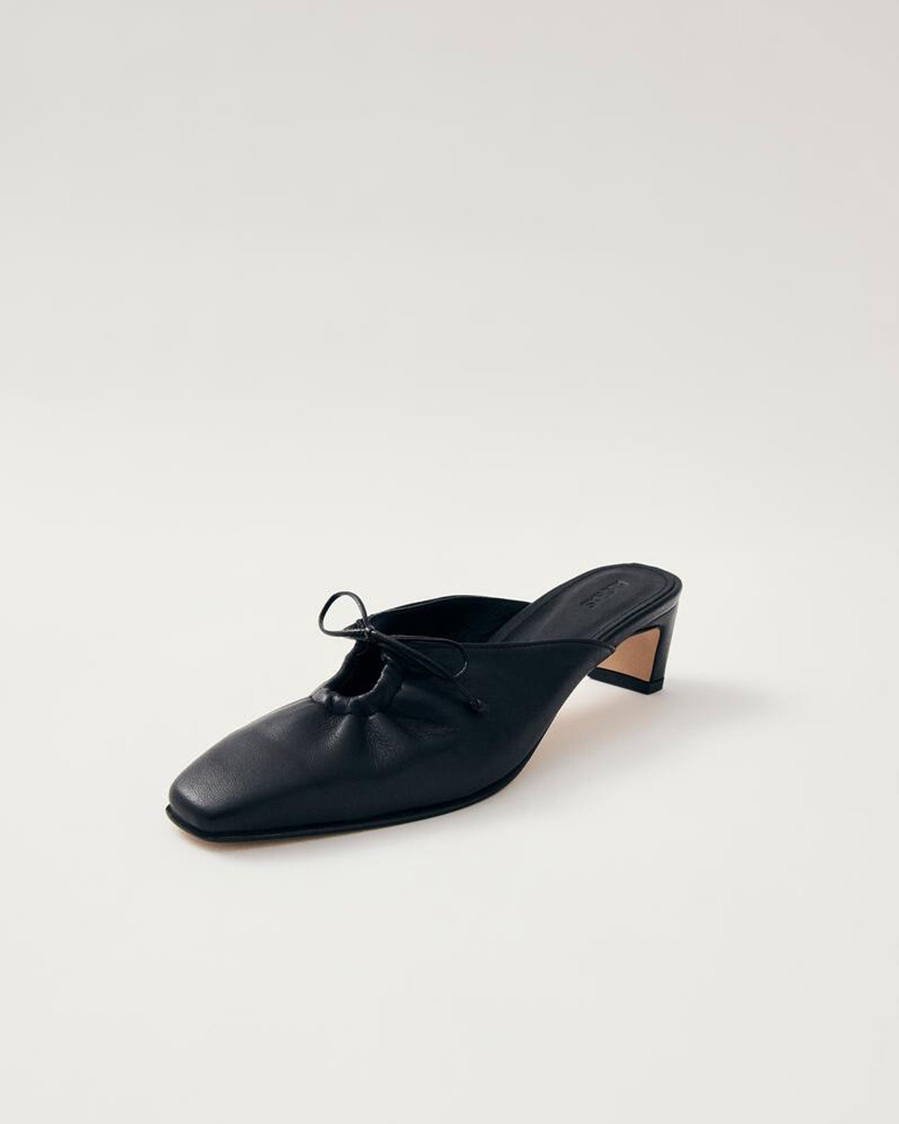 ALOHAS Amar Leather Mules in Black