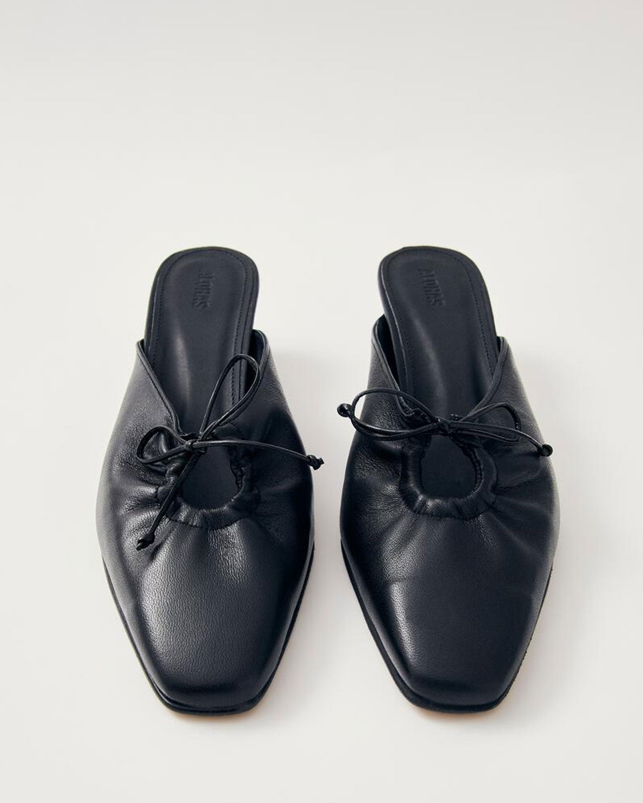 ALOHAS Amar Leather Mules in Black