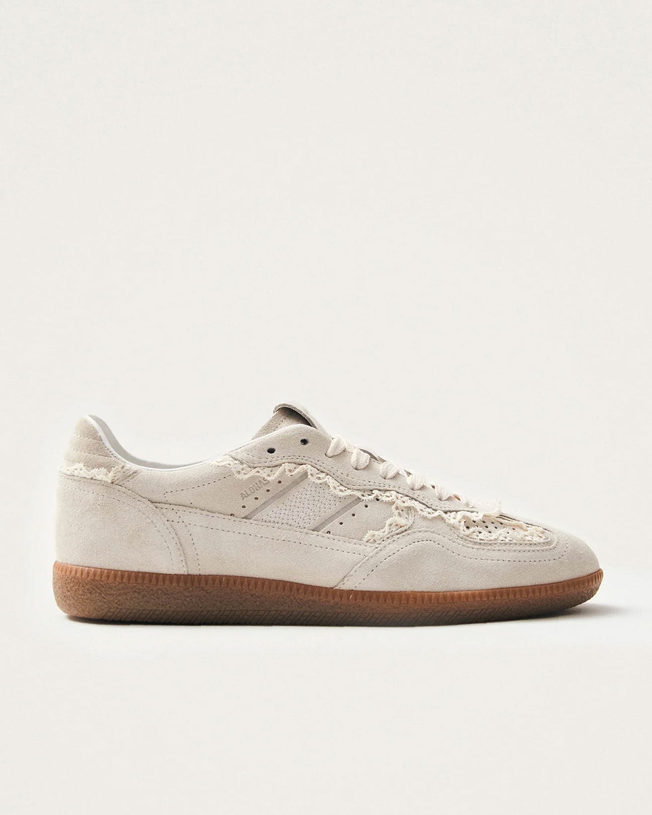 ALOHAS Leather Sneakers in Crochet Cream