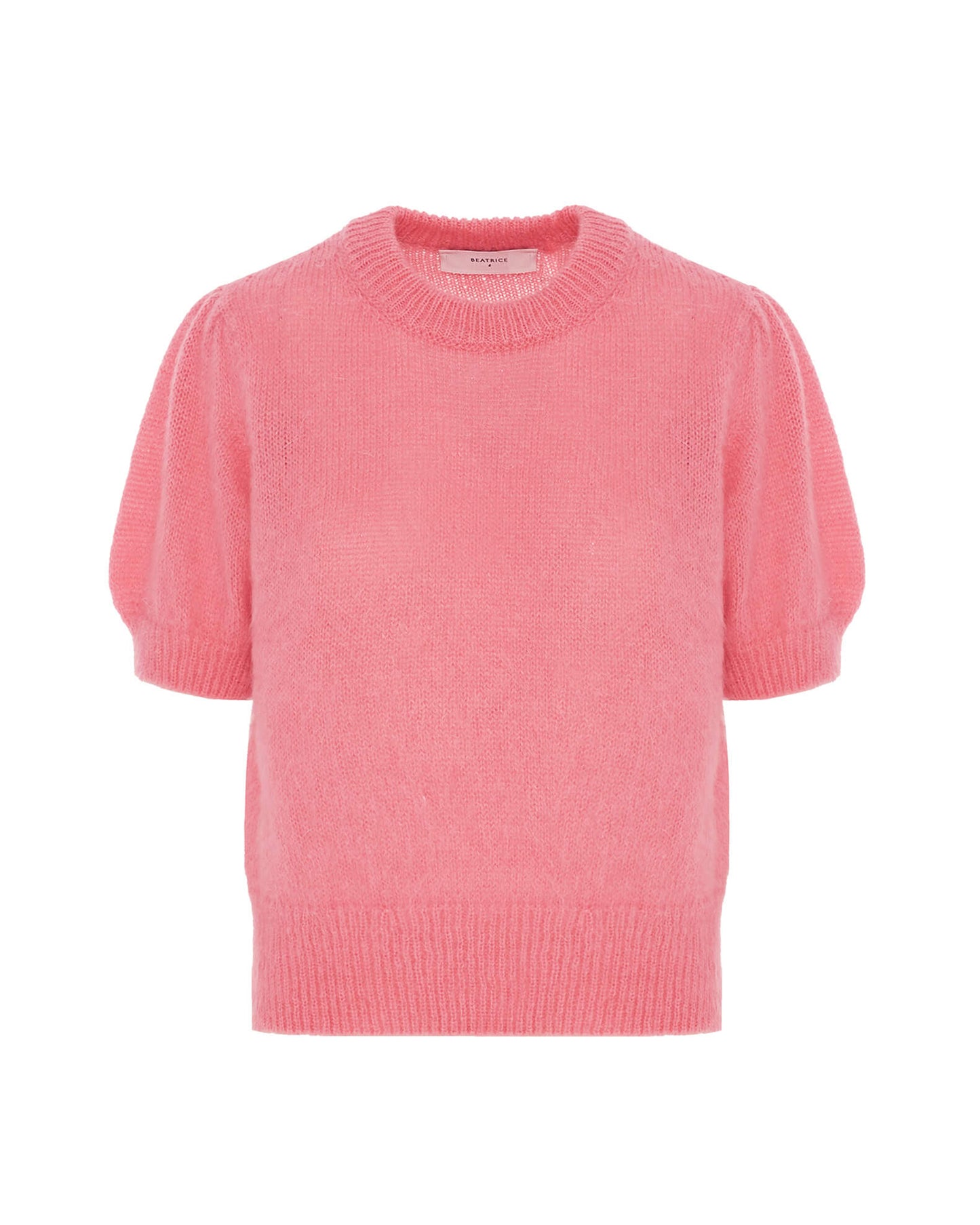 BEATRICE.B Puff Sleeve Cropped Sweater in Pink