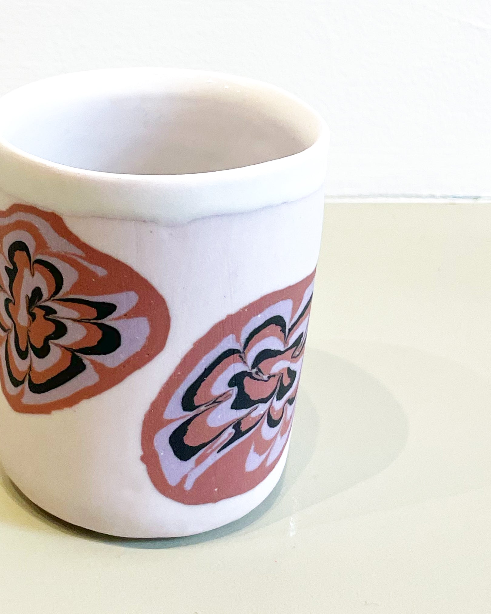 CERAMICISM Graphic Carnation Tumbler in Lilac available at Lahn.shop